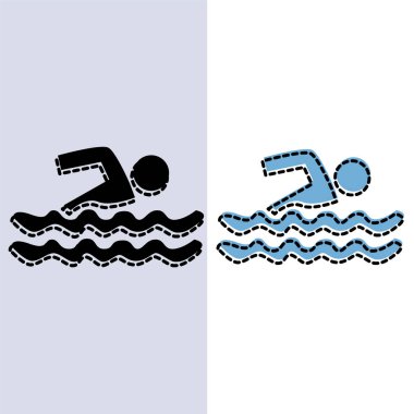 Yüzme suyu sporu yapan kişi