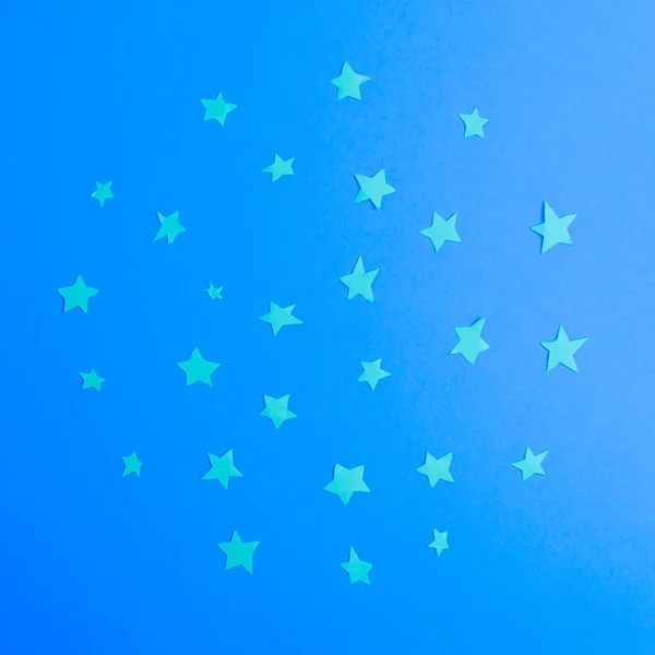Stars Arranged Circle Blue Background — Zdjęcie stockowe