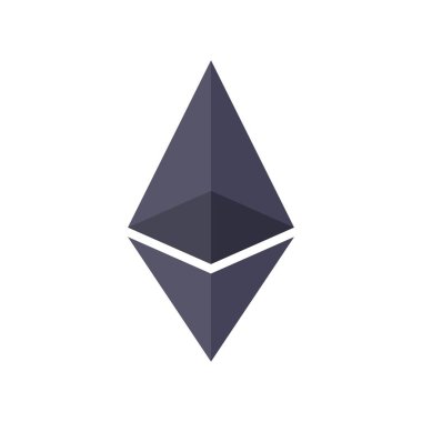 Kripto para kristal simgesi. Zincir levhası. Web ya da mobil uygulamalar için şablon. Para ve finans sembolü. Kriptografi parası. Vektör illüstrasyonu
