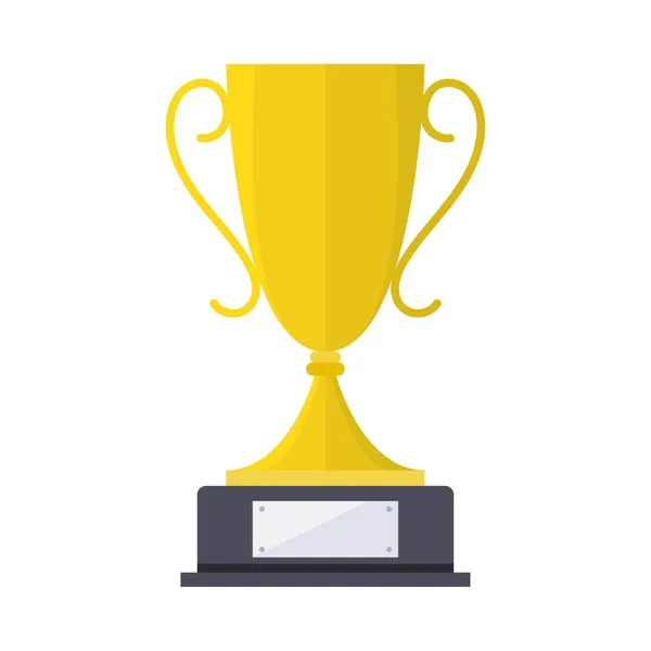 Goldene Pokal Ikone Sieger Champion Führungssymbol Kann Auch Für Bildung — Stockvektor