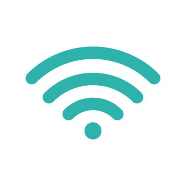 Wi-Fi sembolü. Wifi mavi simgesi. Uzak İnternet Erişim Vektörü illüstrasyonu için imzala