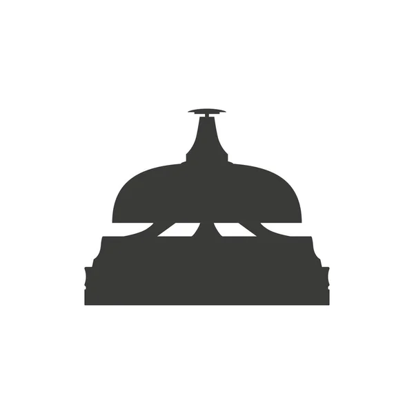 Монохромный Логотип Приемного Колокола Вывеска Отеля Иконка Сайтов Мобильных Приложений — стоковый вектор