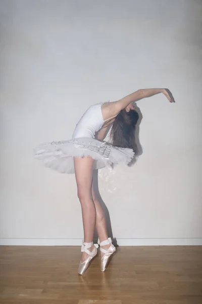 Ballerina Posing White Background —  Fotos de Stock