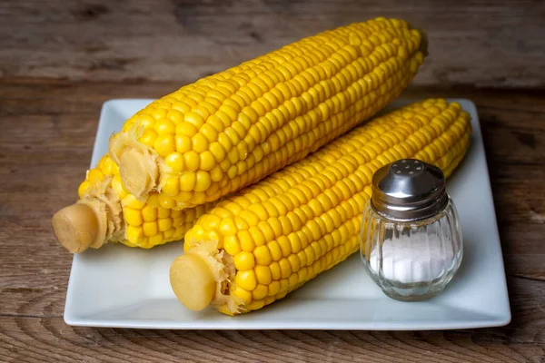 Édes Főtt Kukorica Élelmiszer Koncepció Fotó — Stock Fotó