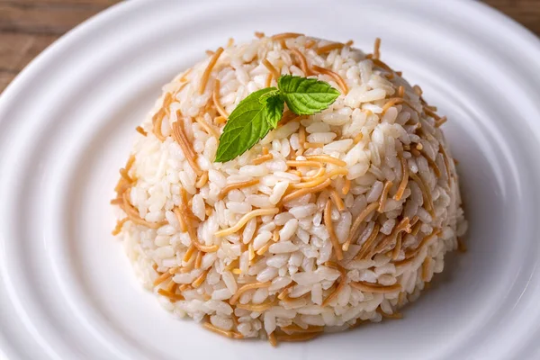 Makanan Turki Yang Lezat Tradisional Pilaf Nama Turki Tel Sehriyeli — Stok Foto