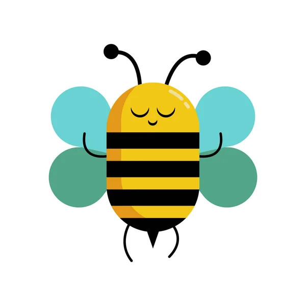 可爱的蜂蜜蜜蜂吉祥物设计 — 图库照片