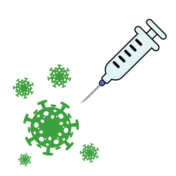Tıbbi Illüstrasyon Coronavirus Covid Antivirüs Aşısı — Stok fotoğraf