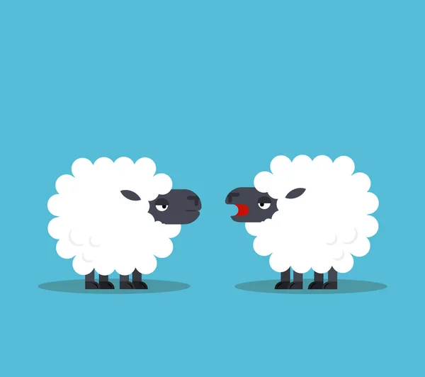 Χαριτωμένο Αστείο Δύο Πρόβατα Κινούμενα Σχέδια — Φωτογραφία Αρχείου