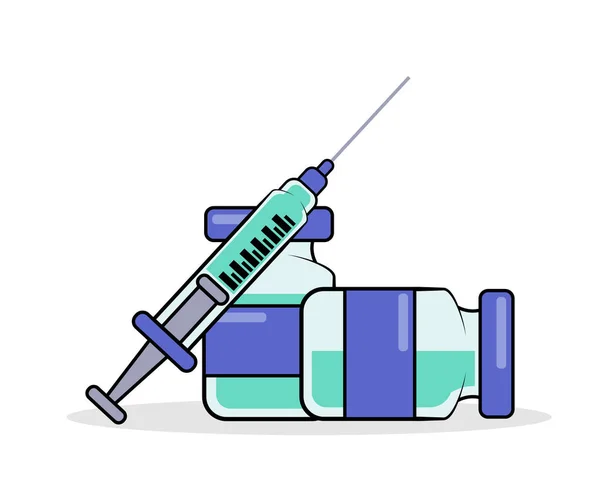 Illustrazione Medica Coronavirus Covid Vaccino Antivirus — Foto Stock
