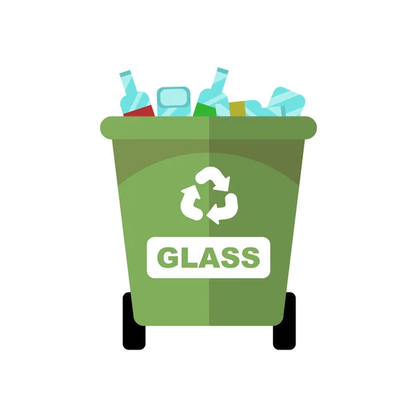 Glass Recycling Bin Environmental Protection Recycling System — Stock Photo, Image