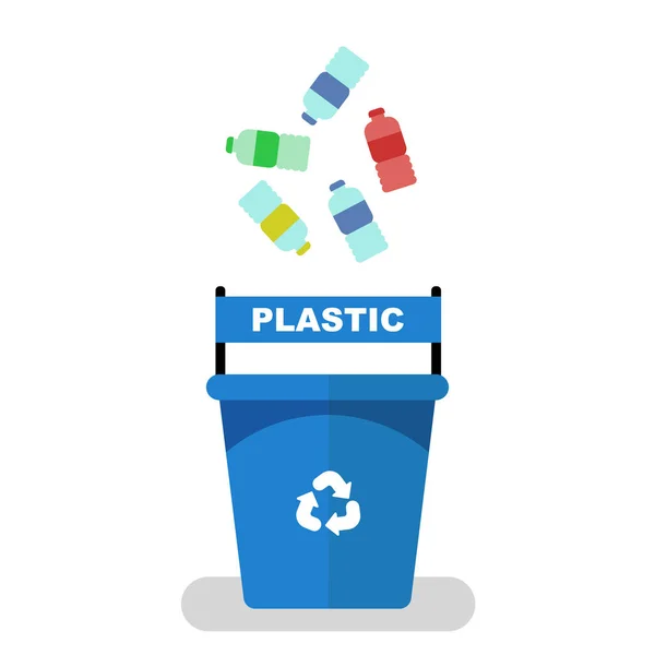 Plastic Recycling Bin Environmental Protection Recycling System — Stock Photo, Image