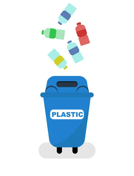 Plastic Recycling Bin Environmental Protection Recycling System — Stock Photo, Image