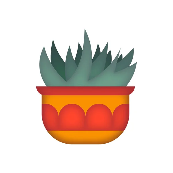 Cactus Ornemental Pot Illustration Dessin Animé — Photo