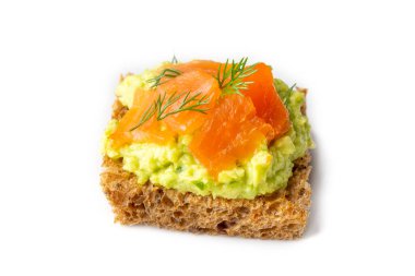 Tost avokado ve füme somon ile