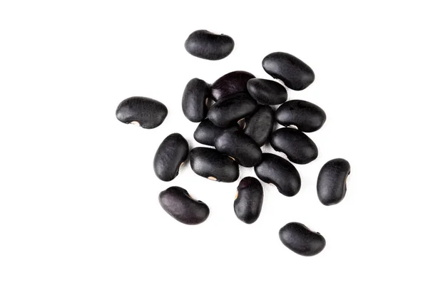 Close Black Bean Raw Organic Grains Food — Stock Photo, Image
