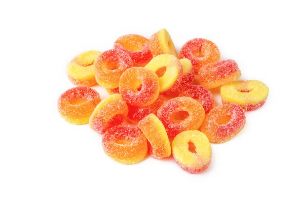 Gelei Snoepjes Geïsoleerd Witte Achtergrond — Stockfoto