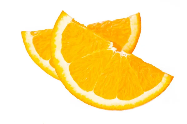 Fruta Naranja Rebanada Naranja Aislada Sobre Fondo Blanco Naranja Con — Foto de Stock