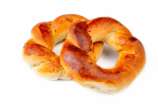 Bakkerijproducten Bagel Met Melk Turkse Naam Turkse Bagel Acma — Stockfoto