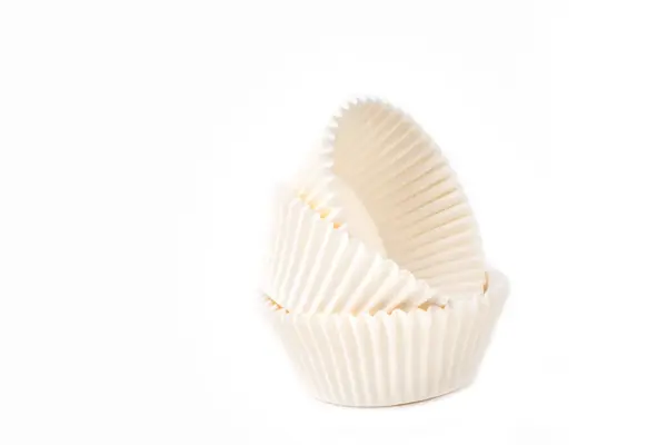 Livro Branco Muffin Tin Liners — Fotografia de Stock