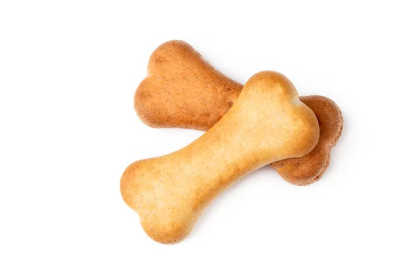 Коричневе Печиво Собак Білому Тлі — стокове фото