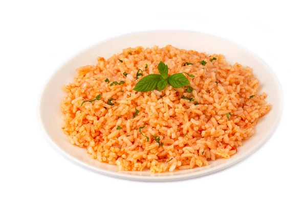 Cuisine Traditionnelle Turque Délicieuse Riz Pilaf Aux Tomates Nom Turc — Photo