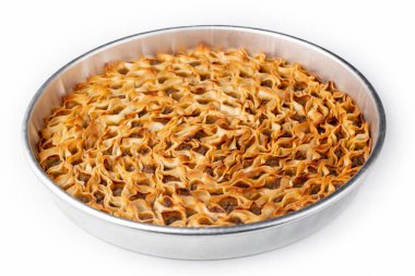 Lezzetli Türk Ravioli Tepsi Manti. Türk geleneksel Kayseri Tepsi Manti