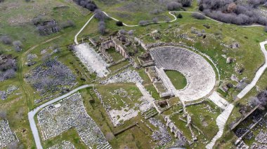 Antik Aphrodisias kentinin insansız hava aracı görüntüsü, Aydın - Türkiye