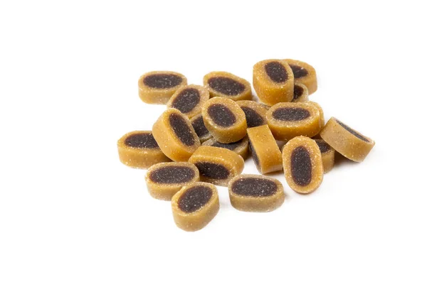 Dog Treats Fundo Branco — Fotografia de Stock