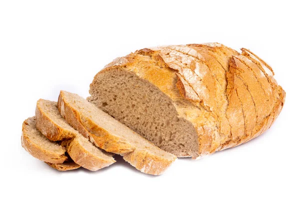 Zanddeeg Brood Een Witte Achtergrond Turkse Naam Eksi Maya Ekmegi — Stockfoto