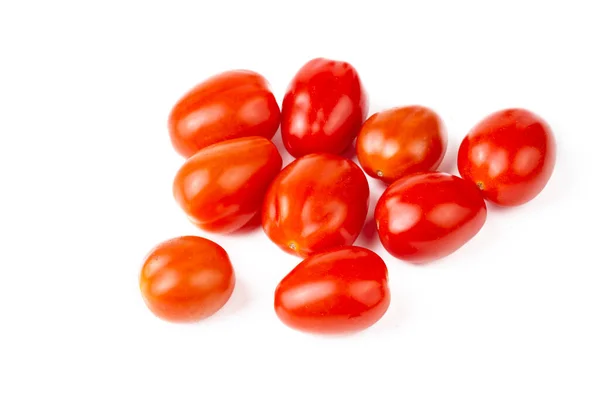 Cherry Tomatoes White Background Lycopersicon Esculentum Mill Helps Body Fight — Stock Photo, Image