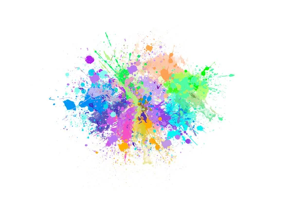 Colorful Powder Explosions Isolated White Background Colorful Paint Splashes — Stockfoto