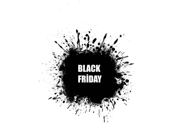 Black Friday Sale Concept White Black Friday Wording Drop Black — Zdjęcie stockowe
