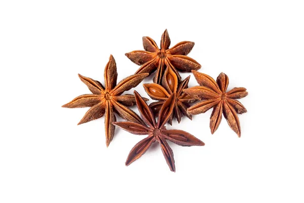 Star Anise White Background — Stock Photo, Image