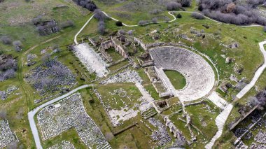 Aerial view of the ancient city of Aphrodisias, Aydin - Turkey