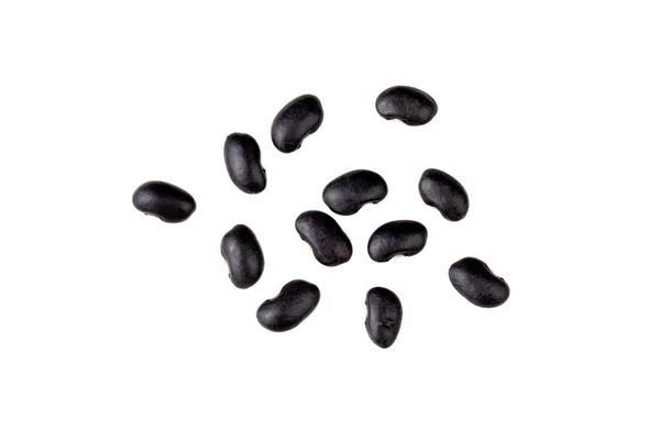 Close Black Bean Raw Organic Grains Food — Stock fotografie