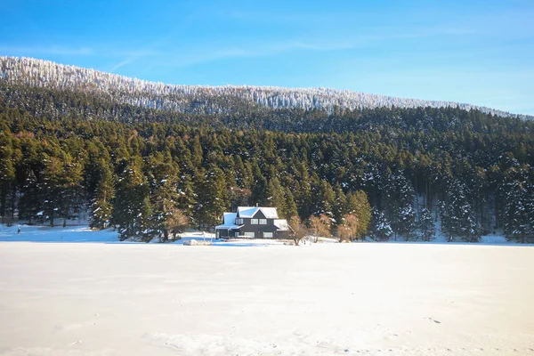 Golcuk Bolu Turkey Winter Snow Landscape Travel Concept Photo — Foto de Stock