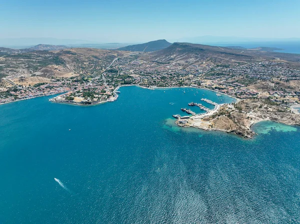 Aerial Photos Foca Village Located Western Turkey Izmir — Foto de Stock