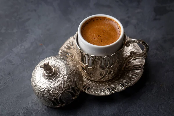 Traditional Delicious Turkish Coffee — Stockfoto