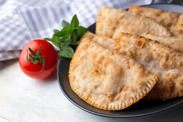 Comidas Turcas Deliciosas Tradicionales Carne Picada Pastelería Salada Nombre Turco — Foto de Stock