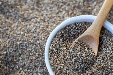 Chia tohum. Sağlıklı superfood.