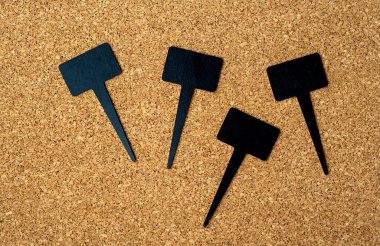 corkboard üzerine çeşitli Not kağıtları koleksiyonu