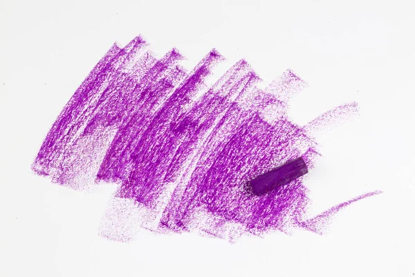 Purple Painted Pastel Crayons White Background — 스톡 사진
