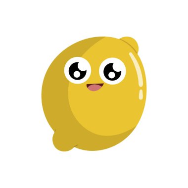 Cute lemon vegetable cartoon character