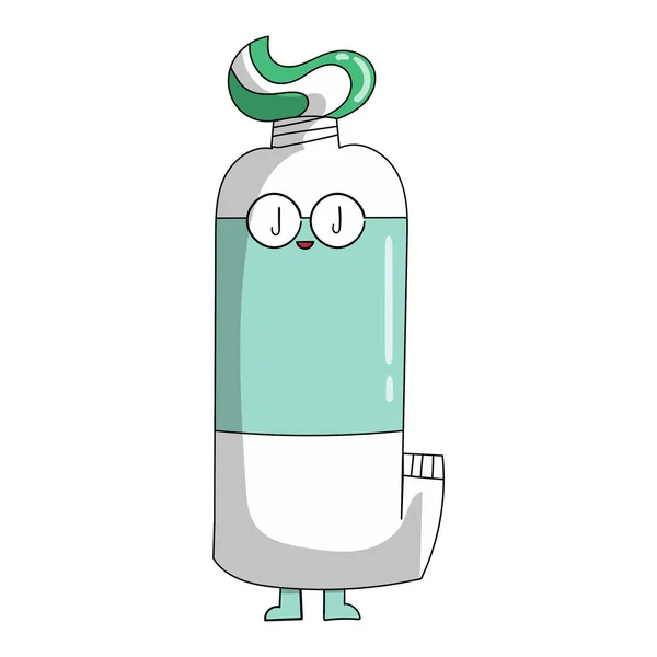 Fun Drawing Toothpaste Cartoon Character — Stok fotoğraf