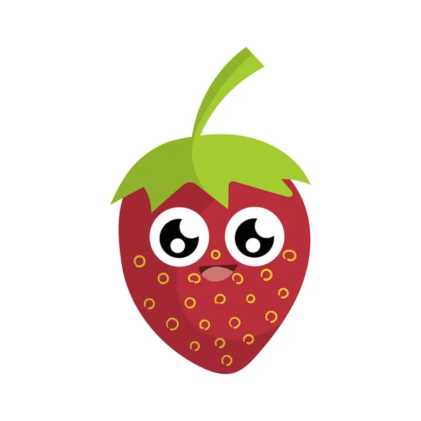 Cute fun strawberry cartoon figure