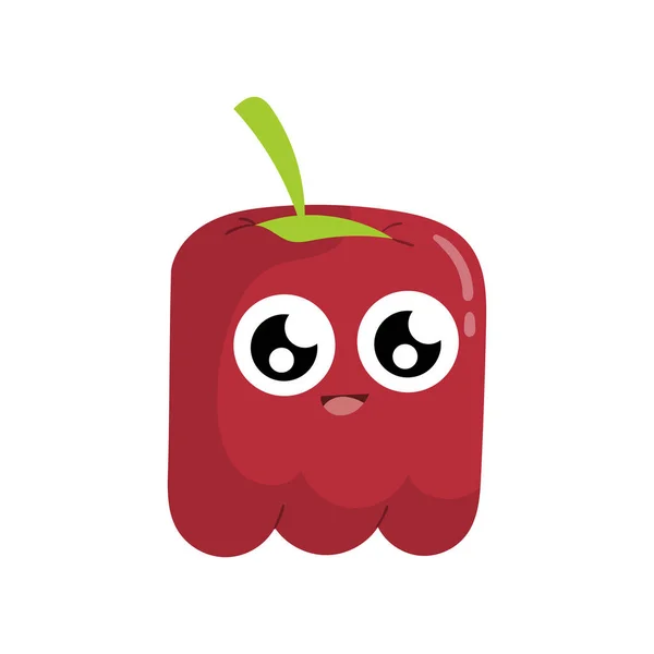 Cute red apple cartoon character