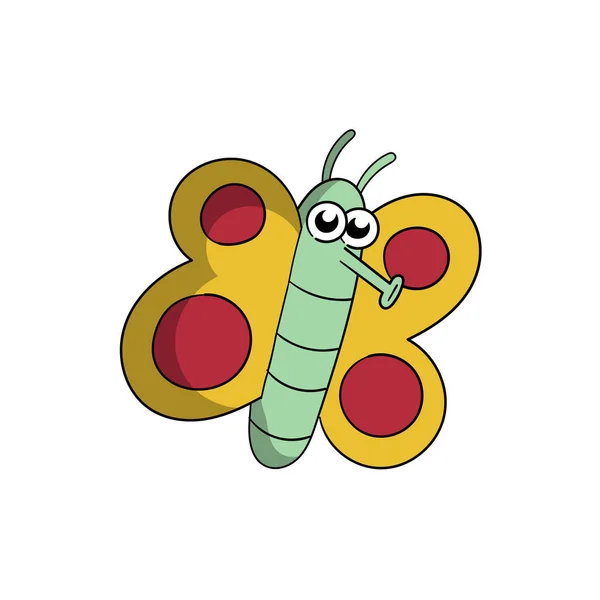 Cute butterfly cartoon character illustration