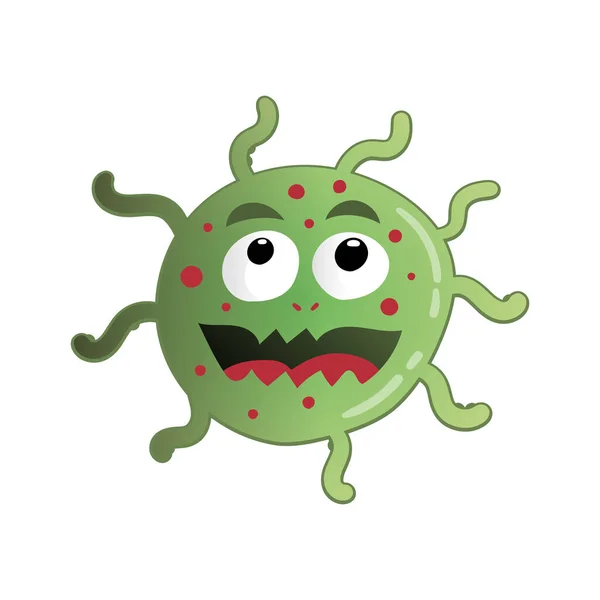 Different Interesting Funny Cartoon Figure Bacteria Germ Virus — Stockfoto