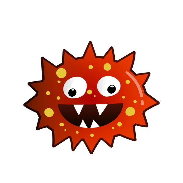 Different Interesting Funny Cartoon Figure Bacteria Germ Virus — Foto Stock