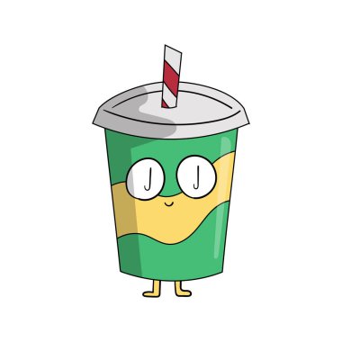 Funny sketchy soda drink cup. Good for menu design.